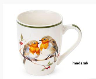 N.S.BGQ252006A Porcelánbögre 350ml, Bosco incantato, madarak