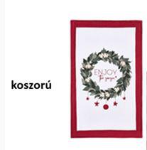N.S.BLA251902A Pamut konyharuha 40x65cm, Christmas is coming II. koszorú
