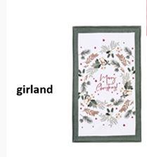 N.S.BLA251902D Pamut konyharuha 40x65cm, Christmas is coming II. girland