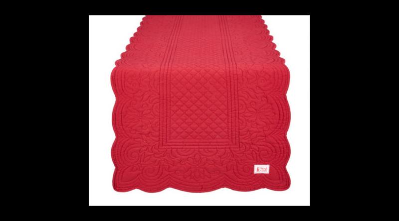 N.S.HTH125959O Piros steppelt asztali futó 40x130cm
