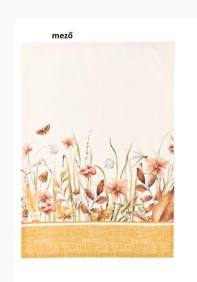N.S.HTH241010A Konyharuha 50x70cm, pamut, Giardino d'Autunno, mező