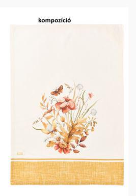 N.S.HTH241010B Konyharuha 50x70cm, pamut, Giardino d'Autunno, kompozíció
