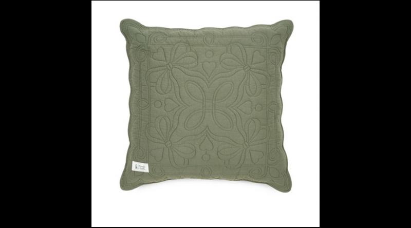 N.S.HTH241513 Zöld steppelt párna töltelékkel, 45x45cm