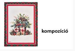 N.S.HTH251901C Konyharuha 50x70cm, pamut, Christmas is coming, kompozíció