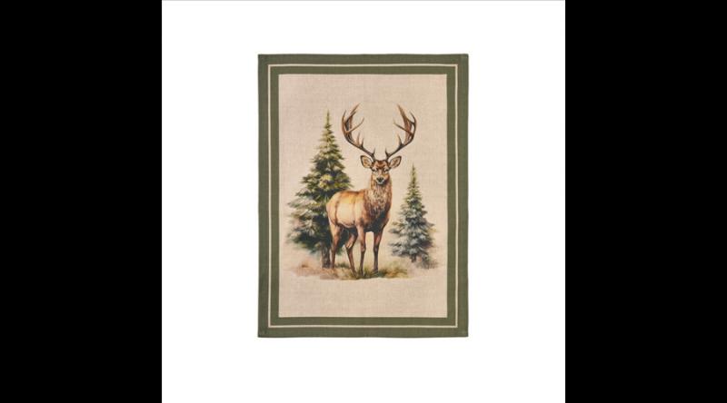 N.S.HTH252004 Konyharuha 50x70cm, pamut, Bosco incantato, szarvas
