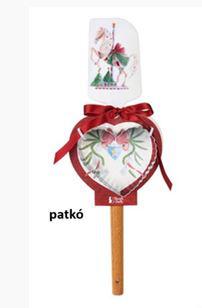 N.S.JHI251601A Ajándékszett: szilikonspatula fanyéllel 32cm és fém sütiformázó 9cm, Giostra patkó