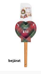 N.S.JHI251901D Ajándékszett:szilikonspatula fanyéllel 32cm és fém sütiformázó 9cm, Christmas is coming, bejárat
