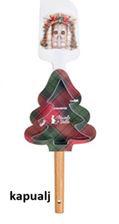 N.S.JHI251901F Ajándékszett:szilikonspatula fanyéllel 32cm és fém sütiformázó 9cm, Christmas is coming, kapualj