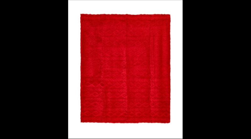 N.S.MD240802 Piros jacquard pléd 130x160cm