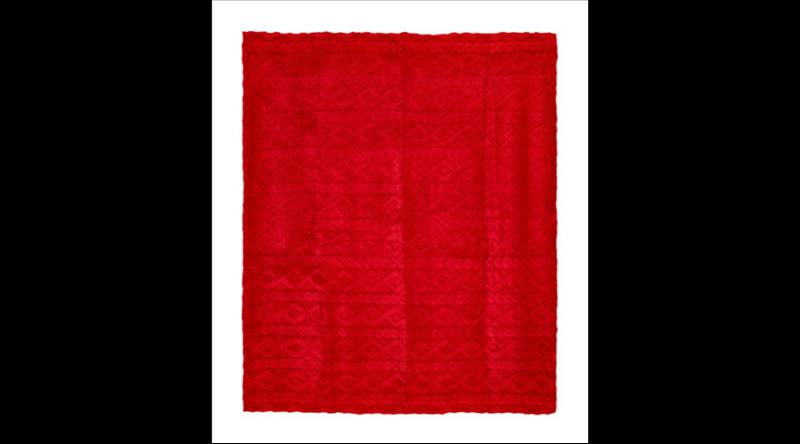 N.S.MD240803 Piros jacquard pléd 160x190cm