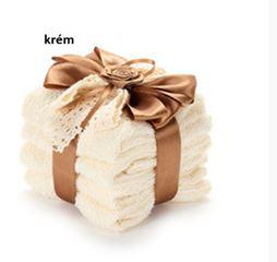 N.S.ZBH231108B Ajándékszett:Kistörülköző 30x30cm, 4db, pamut, skót kockás masnival, krém