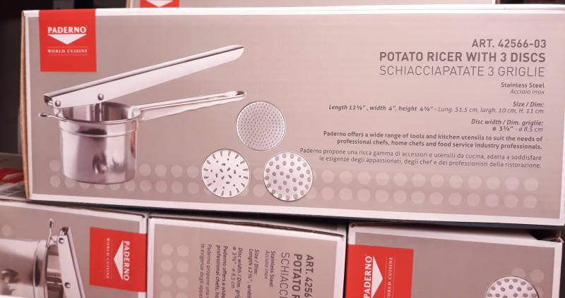 Paderno rozsdamentes burgonyaprés 3 db betéttel, 42566-03, 197266
