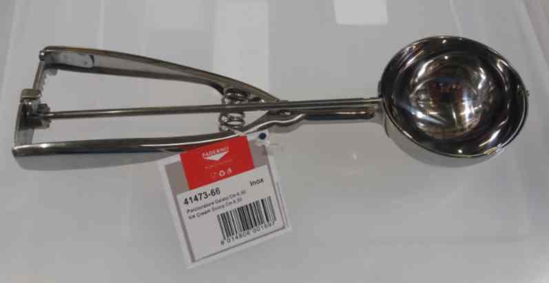 Paderno rozsdamentes rugós fagylaltadagoló kanál, kerek, 6,5 cm, 41473-66