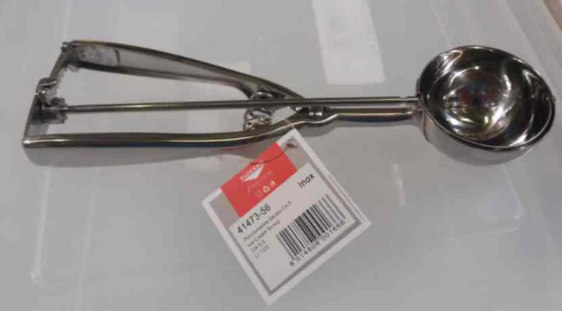 Paderno rugós fagylaltadagoló kanál, kerek, 5,5 cm, 41473-56