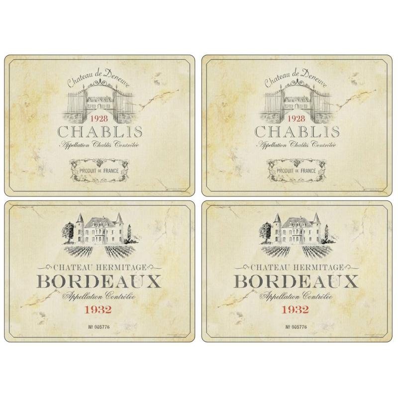 Pimpernel parafa tányéralátét, Vin de France, 40X30 cm, 4 db, 319002