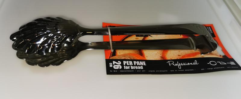 Pintinox Buffet per pane, rozsdamentes kenyér csipesz-fogó, 26 cm,