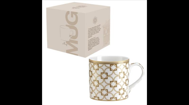 P.M.PM0123DECO Porcelánbögre 400ml, dobozban, Déco