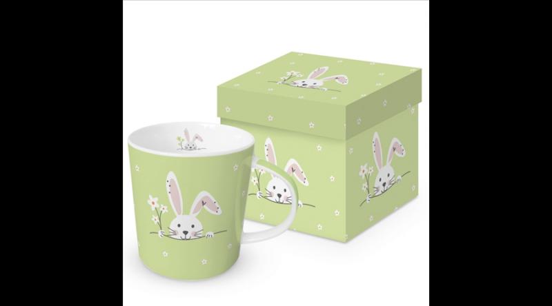 PPD.260302946 Porcelánbögre 0,4l dobozban, Hello Easter green