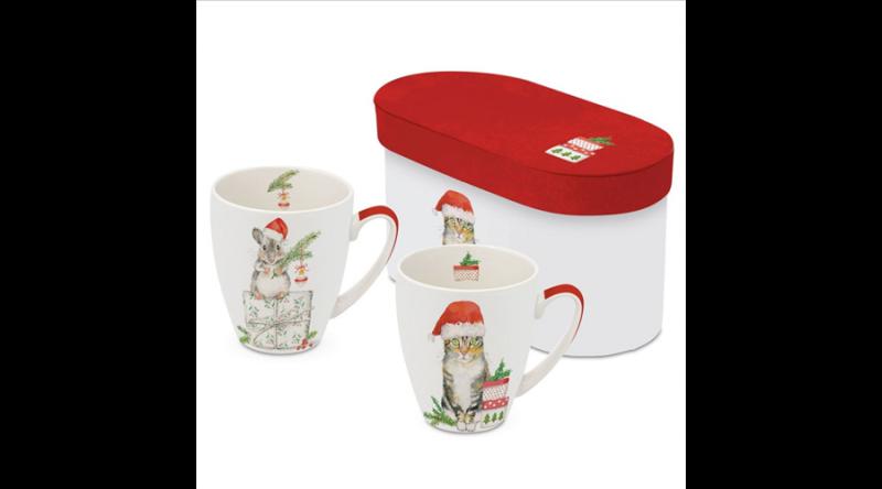 PPD.360102850 Porcelánbögre 0,35l dobozban,2db-os, Fridolin & Kitty