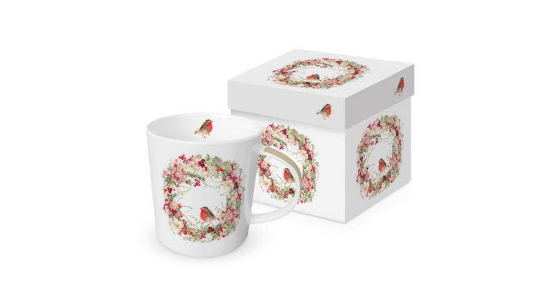 PPD.360303129 Porcelánbögre 0,4l dobozban, Beautiful Christmas Wreath