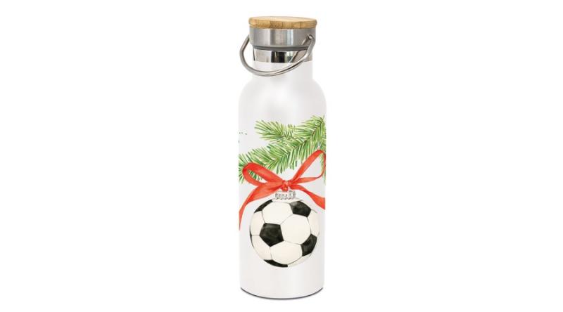 PPD.380201342 Rozsdamentes duplafalú acél útipalack 0,5l, Football Ornament