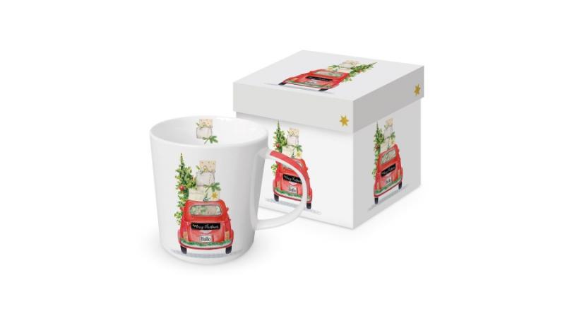 PPD.604554 Porcelánbögre 0,4l, dobozban, Christmas Taxi