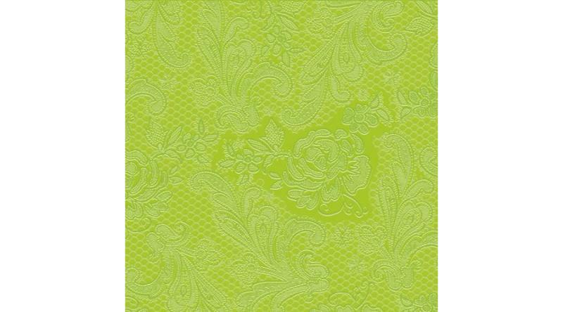 PPD.B007301 Lace Embossed lime dombornyomott papírszalvéta 25x25cm,15db-os