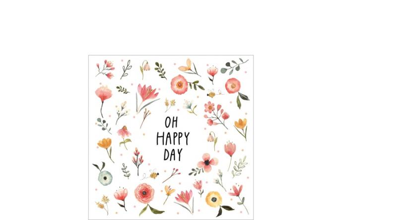 PPD.B125000775 Oh Happy Day papírszalvéta 25x25cm,20db-os