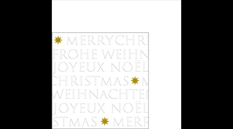 PPD.B325302860 Christmas embossed pearl dombornyomott papírszalvéta 25x25cm,20db-os