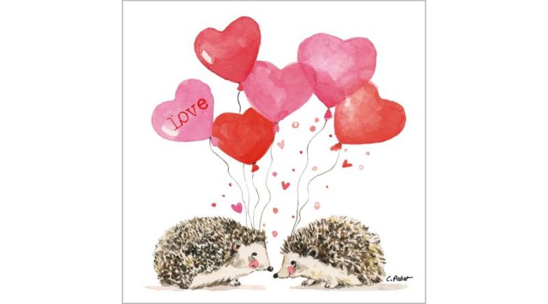 PPD.C133002178 Hedgehogs in Love papírszalvéta 33x33cm, 20db-os