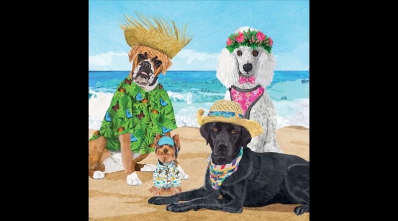 PPD.C133002633 Dogs' Beach Party papírszalvéta 33x33cm, 20db-os