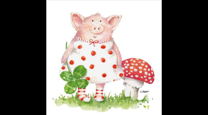 PPD.C133002972 Lucky Piggy papírszalvéta 33x33cm, 20db-os