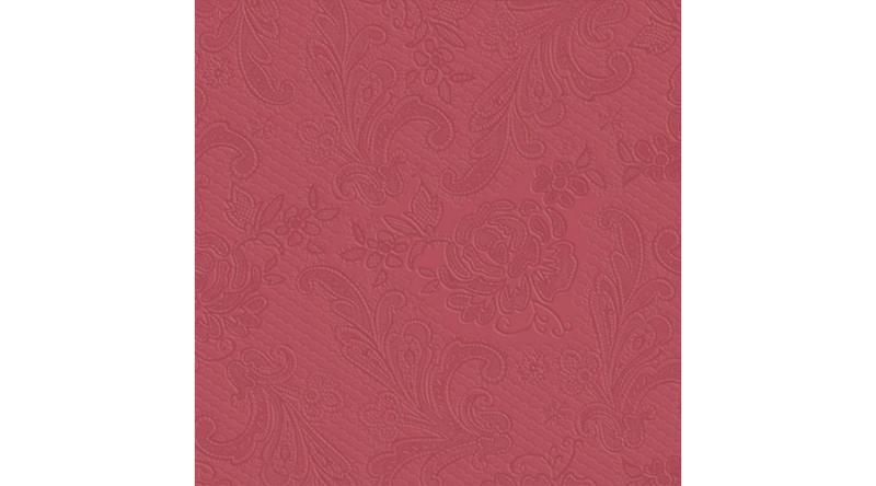 PPD.C1332333 Lace embossed bordeaux dombornyomott papírszalvéta 33x33cm,15db-os