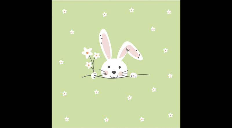 PPD.C233002946 Hello Easter green papírszalvéta 33x33cm, 20db-os