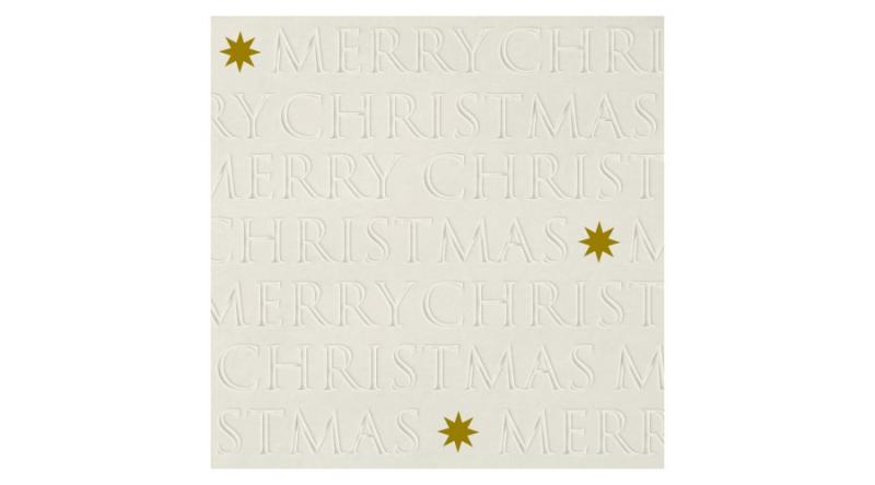 PPD.C333102514 Christmas letters off white papírszalvéta 33x33cm, 20 db-os