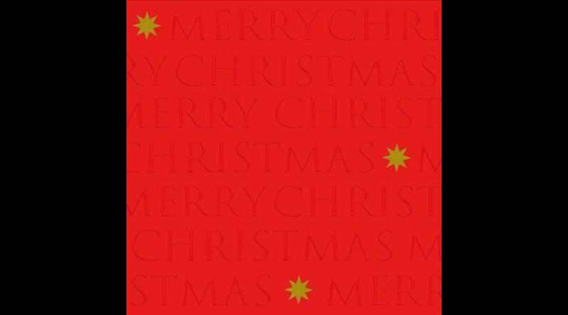 PPD.C333102727 Christmas letters red dombornyomott papírszalvéta 33x33cm,20db-os