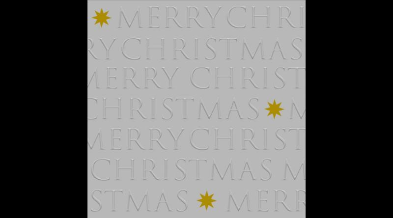 PPD.C333102911 Christmas letters silver dombornyomott papírszalvéta 33x33cm,20db-os