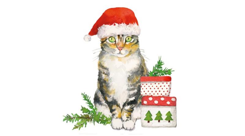 PPD.C3333781 Christmas Kitty papírszalvéta 33x33cm, 20db-os