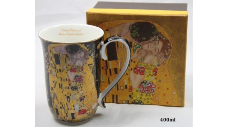 P.P.W8KL359-22390 Porcelánbögre 400ml,Klimt:The Kiss