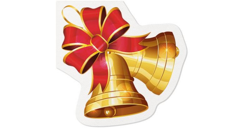 P.W.AAS200100 Christmas Bells airlaid papírszalvéta 32 cm,10 db-os