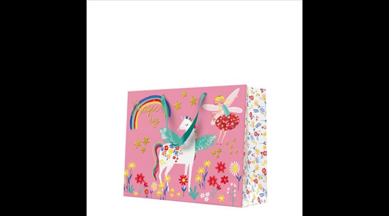 P.W.AGB1027506 Fairy Unicorn papír ajándéktáska horizontal 33,5x26,5x13cm