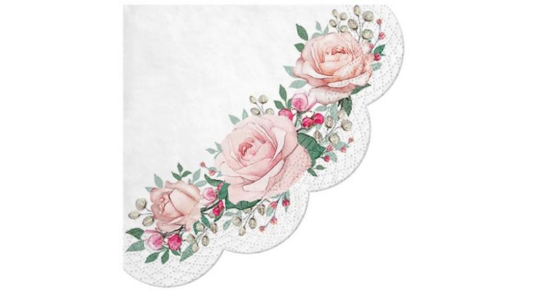 P.W.SDR122600 Gorgeous Roses papírszalvéta 32cm,12 db-os