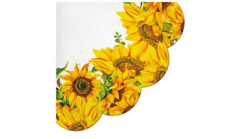 P.W.SDR235300 Dancing Sunflowers papírszalvéta 32cm, 12 db-os