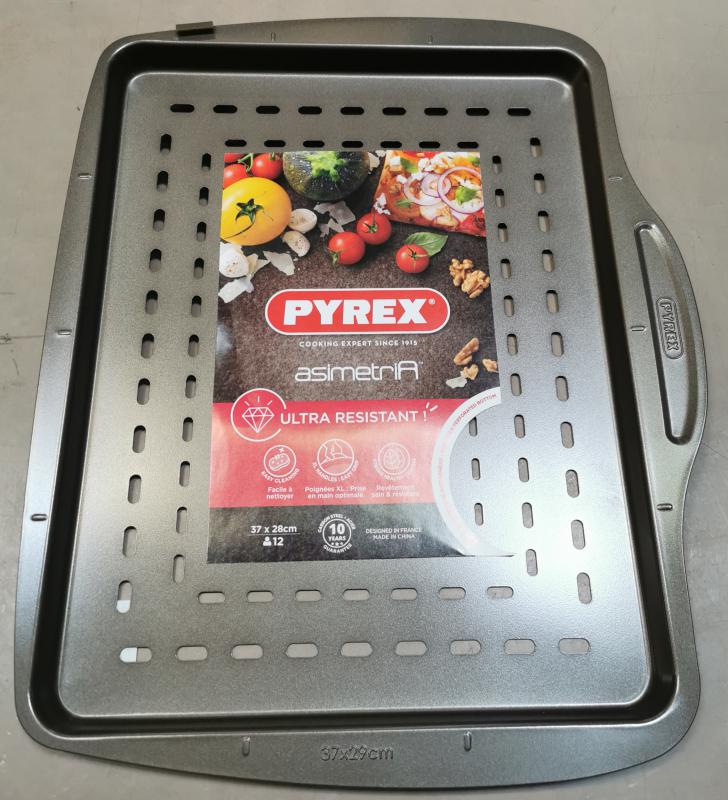 Pyrex Asimetria pizzasütő, lyukas,  37x28 cm, 203273