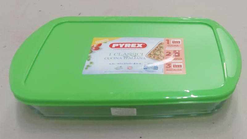 Pyrex Cook&Store; üvegtál műanyag tetővel, 40X27X7 cm, 4,5 liter, 203223