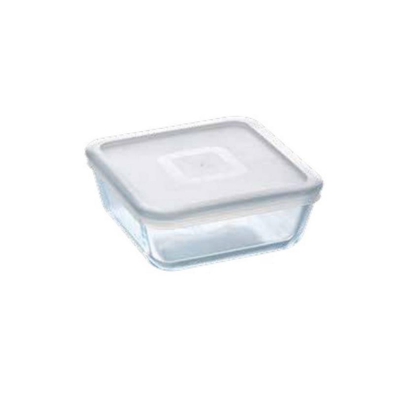 Pyrex COOK FREEZE szögletes sütőtál  +műanyag tető 15x15x6cm, 0,8l