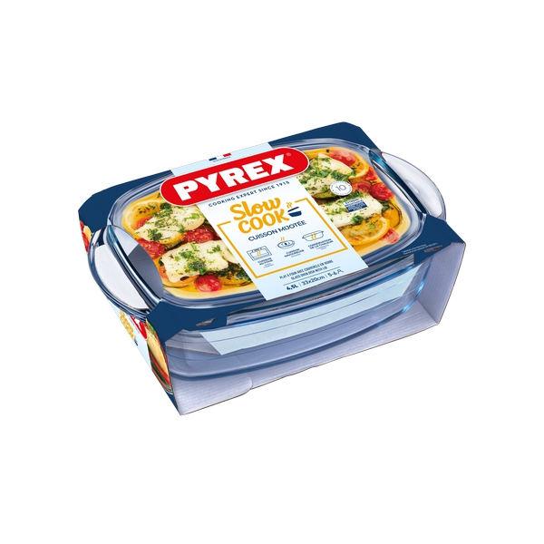 Pyrex Essen szögletes sütőtál+fedő, 4,5 liter (3liter+1,5liter)