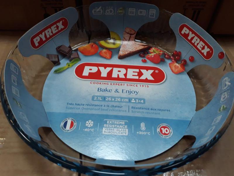 PYREX kerek üveg piteforma, 26 cm, 2,1 liter, 203011