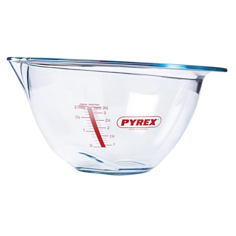 Pyrex keverőtál 4,2l 30cm, mércés, döntött, üveg