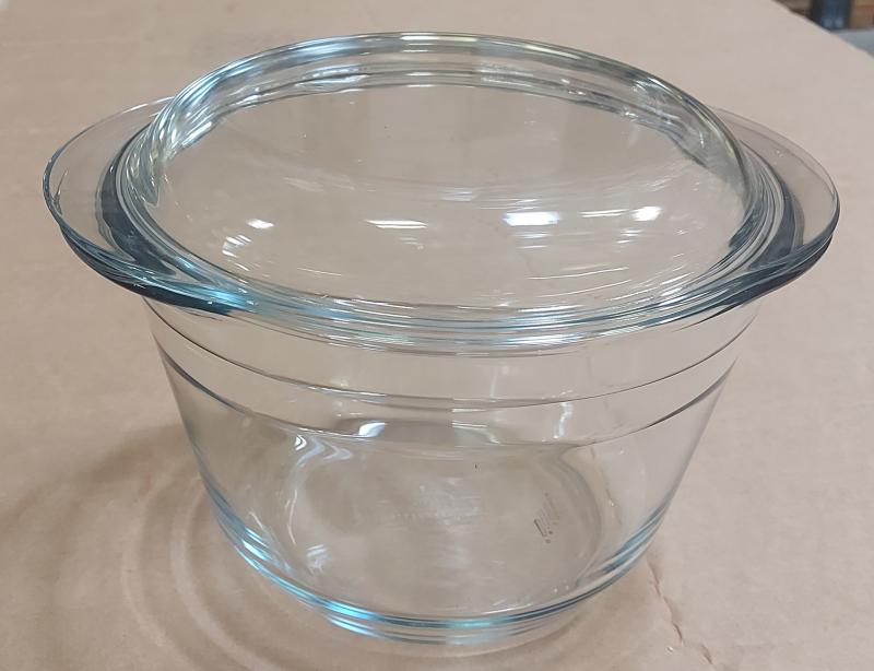 PYREX leveses tál, fedővel, 26,5x23x15,2cm, üveg, 4l